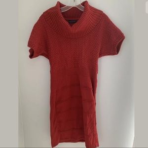 Limited Red Sweater Dress With Cowl Neck Size S